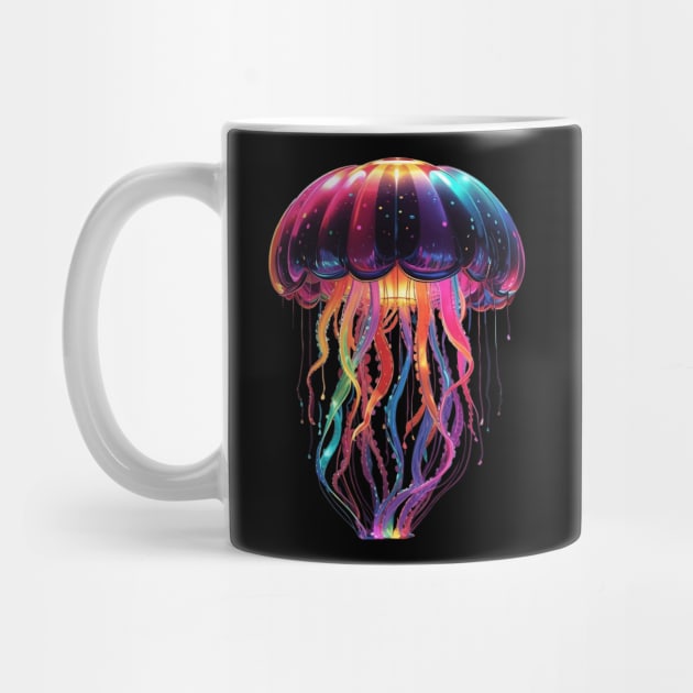 Glowing Rainbow Jellyfish by AI INKER